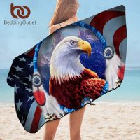 【DT】hot！ BeddingOutlet Printed Microfiber Beach for Adults Rectangle 75x150cm Flag toalla