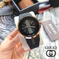 นาฬิกาข้อมือ GUCCI WATCH กุชชี่สายยางปั้มลึก ไซส์ผู้หญิง/ผู้ชาย