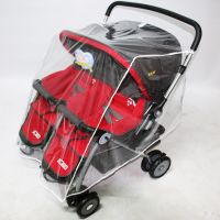 、‘】【= Double Stroller Rain Cover Twin Stroller Raincoat Wind Cover Wind Dust Weather Shield Baby Stroller Accessories