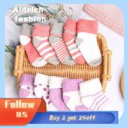 ALDRICH FASHION 5Pairs lot Toddler Striped Dot Cotton Non