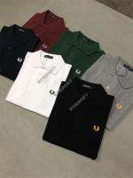 ฤดูร้อนเม็ดสีบริสุทธิ์ชาย FP ระดับไฮเอนด์ FREDPERRY ผ้าฝ้ายแขนสั้นโปโล Unlined บนเสื้อผ้าได้นำกลุ่มยุโรปและอเมริกายอดนิยมโลโก้เสื้อยืด