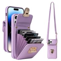 เคสสะพายพาดลำตัวหนังกระเป๋าสตางค์ Solt แนวตั้งสำหรับ IPhone 14 Pro Max 13 12 11 XR XS X 7 8 SE 2022สายคล้องเคสหัวเข็มขัดโลหะ