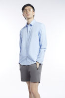 ESP เสื้อเชิ้ตลายเฟรนช์ชี่ ผู้ชาย สีฟ้าอ่อน | Frenchie Shirt | 3627