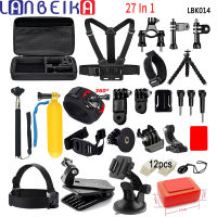 LANBEIKA สำหรับ GoPro 27 In 1อุปกรณ์เสริม Flotation Handle Head Strap Carry สำหรับ Gopro Hero 11 10 9 SJCAM SJ4000 SJ5000 SJ6 DJI