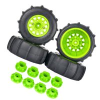 4Pcs 116Mm 1/8 1/10 Short Course Truck Sand Tire Wheel with 12/14/17Mm Hex for Traxxas Slash Arrma SENTON VKAR RC Car