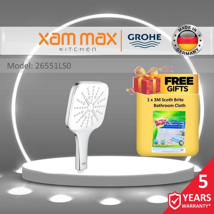 Grohe Chrome Ls White Rainshower Smart Active