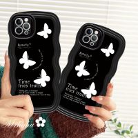 Mrhaha เคสโทรศัพท์ซิลิโคนที่สวยงามเป็นลอนใหญ่ปลอกสำหรับ Samsung กาแลคซี A04 A04s A04E A03 S20 A50 A12 A03s รูปผีเสื้อ A52 A21s A20 A72ย้อนยุคสีดำและสีขาวฝาครอบป้องกันด้านหลัง