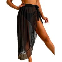 FN946N Women Swimsuit Coverups Summer Beach Bikini Wrap Skirt Mesh Sheer Cover Ups For Swimwear Bathing Suit Beachwear купальн