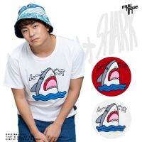 2023 newMUUNIQUE JP.T-Shirt Embossed 3D เสื้อยืดปัก รุ่น Angry Shark 3D