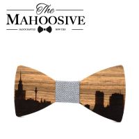 Wooden Bowknot Bow Tie Men Male Wedding Poland WARSAW Skyline Craving Wood Butterfly Neck Bow Tie Gravata ties for men Nails Screws Fasteners