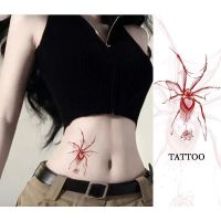 2023 Darkly Rose Spider Waterproof Temporary Tattoo Stickers Flower Arm Girls Lasting Art Fake Tattoos for Men Women Tatuagem Stickers