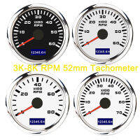 3000-8000รอบต่อนาที Tacho Meter 52มิลลิเมตรตัวชี้ T Achometer วัดที่มีแสงไฟสีแดงสำหรับรถทะเลเรือยอชท์ RV ค่าย9-30โวลต์อุปกรณ์เสริม