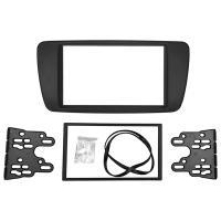 2X 2 DIN Adapter CD Trim Panel Stereo Interface Radio Car Frame Panel Fascia for SEAT 2008+