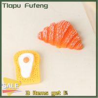 Tlapu 10ชิ้นแบบ1:12บ้านตุ๊กตาทาร์ตไข่ขนมปังจำลองอุปกรณ์งานฝีมือพิซซ่า