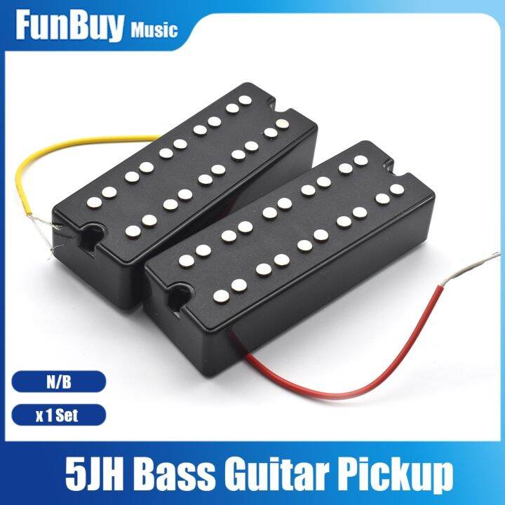 1Set 2 Hole Bass Guitar Pickup 5 St Double Coil Humbucker Neck Bridge