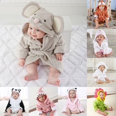 Cartoon Animal Nightgown Baby Bath Towel Baby Bathrobe Cotton Children Bathrobe Photo Clothes Bath Towel Boys Girls Pajamas NEW