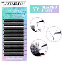 ขนตาตัวYY ขนตาส่วนบุคคล12แถว YY รูปร่าง มีไซส์ 8-15mm มีเคิฟ C และ D 0.07/0.05 Faux YY-Shaped Fluffy Lashes ขนตาปลอม ต่อขนตาปลอม