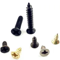 200 Buah M2 M2.6 M3 Emas Perak Perunggu Hitam Panjang 4-16Mm 4 Warna Baja Phillips Datar Countersunk Kepala Diri Penyadapan Sekrup Kayu