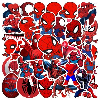 Random 10/35 Pieces Spiderman Marvel Superhero Waterproof Home Deco Stickers Helmat Bicycle Laptop Decal Stickers