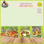 Combo 3 Hộp Viên Gia Vị NẤU CHAY Gold Hủ tiếu chay, Bún Riêu Chay, Súp Chay