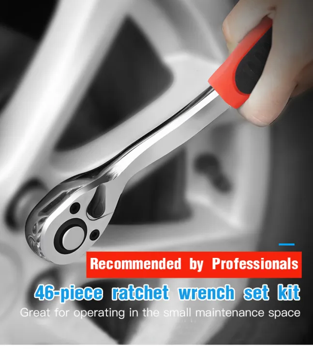 coolrich 46piece Allpurpose Ratchet Wrench Set Kit Lazada PH