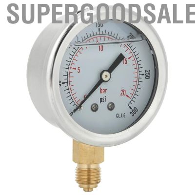 Supergoodsales TS-PGG604-20bar 1/4BSP Y60 Oil Pressure Gauge Radial Machinery 0-300psi