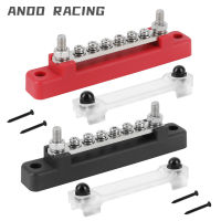 M6 12V Bus Bar 14นิ้ว Power Distribution Block 150A ขั้วไฟฟ้า Buss Bar สำหรับรถบรรทุกเรือรถ Camper RV