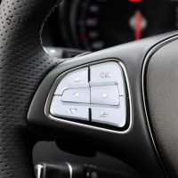 For Mercedes Benz GLA Cla A B Class W246 W176 C117 X156 Auto Steering Wheel Switch Control Button Trim Cover Sticker Accessories