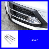 Car Front Fog Light Frame Decoration Cover Trim For Audi Q2 2018-2021 ABS Chrome Fog Lamp Exterior Accessories