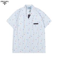 Prad* เสื้อเชิ้ตแขนสั้น พิมพ์ลายจุด ลายทาง เป็นมิตรกับผิว แฟชั่นฤดูร้อน สําหรับผู้หญิง  #