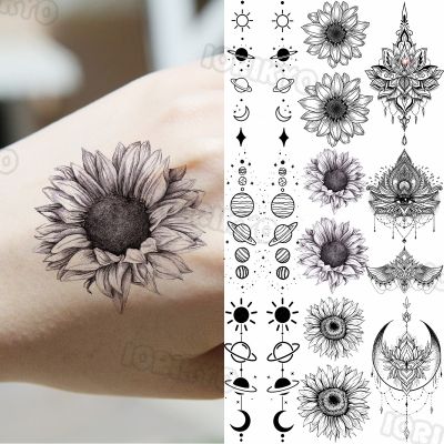 hot！【DT】♤  Temporary Tattoos Outer Fake Sticker Hand Neck