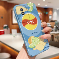 เคส Case4you สำหรับ Vivo Y02A Y02T Allinclusive กรณีโทรศัพท์ฟิล์มมะนาวมะเขือเทศยี่หร่ารสแกะ Crisps ออกแบบเปลือกแข็งเคสป้องกันทนแรงกระแทกกล้องคลุมทั้งหมด