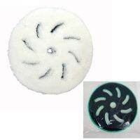 แผ่นไมโครไฟเบอร์ขนาด 5 นิ้ว 6 นิ้ว สีขาว Microfiber Sponge Polishing Pad ใช้กับเครื่องขัดสีรถ หลังแป้นสักหลาดแบบหนามเตย สำหรับปั่นเช็ดเก็บแวกซ์