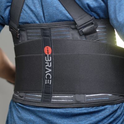 Back Support Premium Back Brace and elastic Support Belt with Dual Adjustable Straps and Breathable Mesh Panels (black) เข็มขัดพยุงหลัง เข็มขัดยกของหนัก พร้อมสายคาดบ่า สีดำ เกรดร้านยา ออนอเร่ จากบริษัทผู้นำเข้าสินค้าจากญี่ปุ่น!!