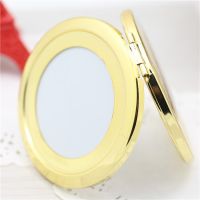 10Pcs 70MM Blank Compact Mirror DIY Portable Metal Cosmetic Mirror Golden Free Shipping Mirrors