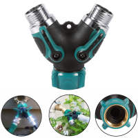 1Pc NPT3/4" 2 Way Heavy Duty Garden Hose Splitter Y Shape Valve Water Pipe Connector Adapter