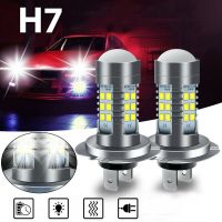 H7สีขาว2ชิ้น6000K 110W Dc12v ตัดหมอกไฟหน้ารถมอเตอร์ไซค์แบบ Led ไฟ Drl ชุดไฟหลอดโคมไฟไฟสูงต่ำอเนกประสงค์อุปกรณ์เสริมรถยนต์