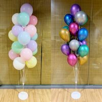 19 Tubes Balloon Stand Column Balloon Holder Garland Chain Pump Confetti Balloons Birthday Party Decoration Kids Adult Wedding Balloons