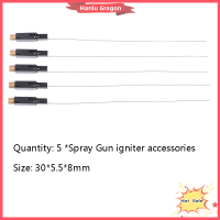 Hanlu 5ชิ้น3.0x0.55x0 8ซม. เครื่องมือสเปรย์อุปกรณ์เตา Piezoelectric ลวดไฟตัวจุดไฟอิเล็กทรอนิกส์ฝาครอบทองแดง