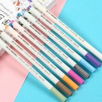 20pcs Set Metallic Color Marker Paint Pen Black Paper Glass Wood Tire Art Drawing Signature School Office Supply Stationery