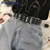 Fashion Logam Campuran Ikat Pinggang Wanita Rantai Mewah untuk Kulit Asli Gaya Baru Pin Gesper Jeans Dekoratif Wanita Retro Dekoratif Punk