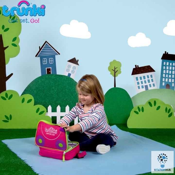 trunki-2-in-1-กระเป๋าเป้สะพายหลัง-สําหรับใส่กล่องอาหารกลางวัน-สีชมพู