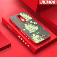 JIUMOO เคสสำหรับ Xiaomi Redmi Note 3 Note 3 Pro Note 2,เคสลายการ์ตูนไดโนเสาร์แฟชั่นน่ารักกันกระแทกเนื้อแข็งเคสลายขอบซิลิโคนเนื้อนิ่มคลุมทั้งหมดเคสป้องกันเลนส์กล้อง