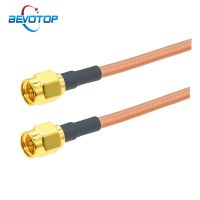 RG142 RF Cable SMA Male to SMA Male Plug Adapter WIFI Router Antenna Extension Coax Jumper Pigtail RF Coaxial Cable 10CM-300CM Electrical Connectors