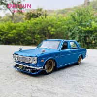 Maisto 1:24 Tokyo MOD Nissan 1971 DATSUN 510โมเดลรถโลหะผสมของตกแต่ง Hicraft เครื่องมือของเล่นแบบชุดสะสมของขวัญการหล่อ