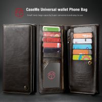 ✤☾ CaseMe Case For SONY Xperia XA1 Universal Wallet Leather Case For SONY X X4 XZ2 Z3 Credit Card Zipper Phone Bag Phone Pouch