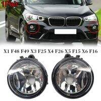 Pair Front Bumper Fog Lamp Lights For X3 F25 X4 F26 X5 F15 X6 F16 2010-20 Not Including Bulb 63177238787 63177238788