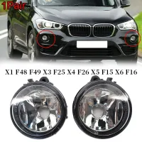 Pair Front Bumper Fog Lamp Lights For-BMW X3 F25 X4 F26 X5 F15 X6 F16 2010-20 Not Including Bulb 63177238787 63177238788