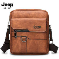 JEEP SPIRIT กระเป๋าแมสเซ็นเจอร์สะพายไหล่กระเป๋าหนังของผู้ชายกระเป๋าเป้สะพายหลังของผู้ชายแฟชั่นกระเป๋าธุรกิจลำลอง