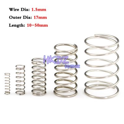 【LZ】 10Pcs Outer Dia 17mm Y-type Compression Spring 304 Stainless Steel Non-corrosive Spring Wire Dia 1.5mm Length 10-50mm